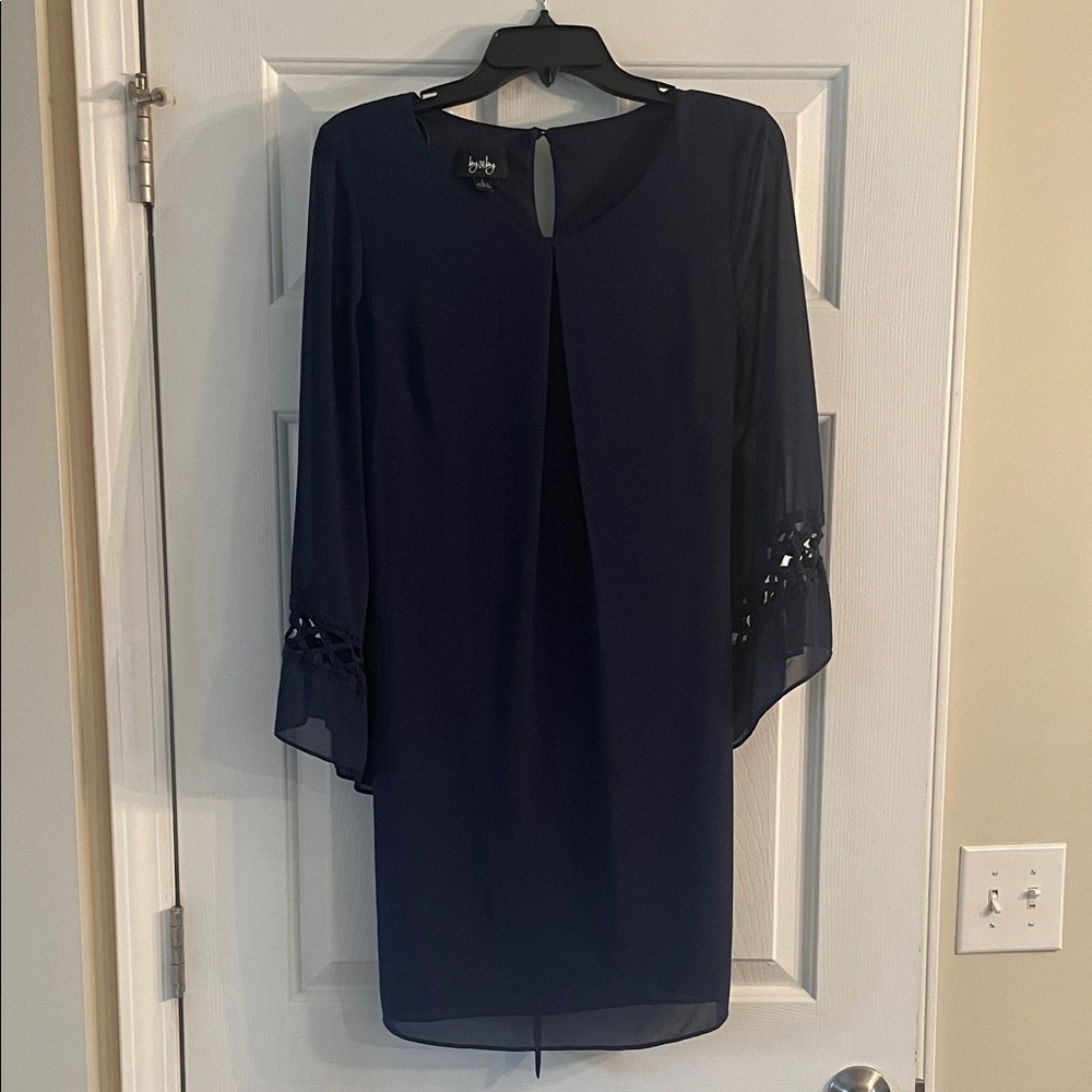 by & by Navy Long Sleeve Dress